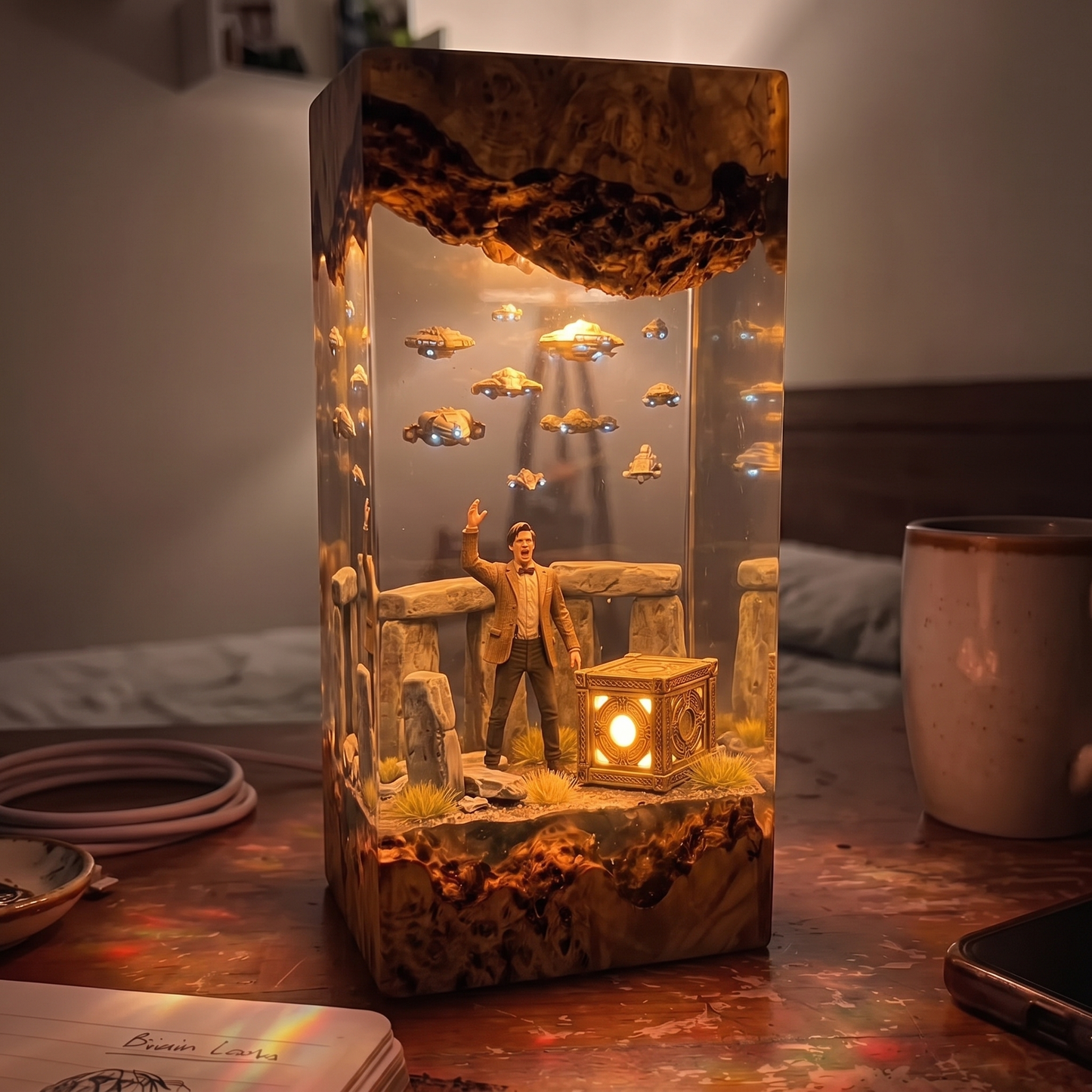 Hand Made Doctor Who - Resin Lamp